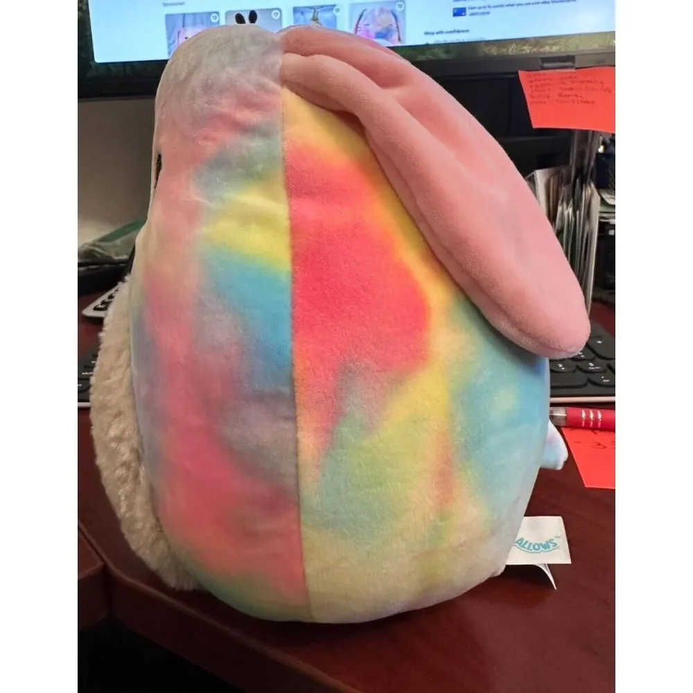 Squishmallow Mystery Squad Candy Easter Bunny Rainbow Tie-dye Plush Kelly Toy 8